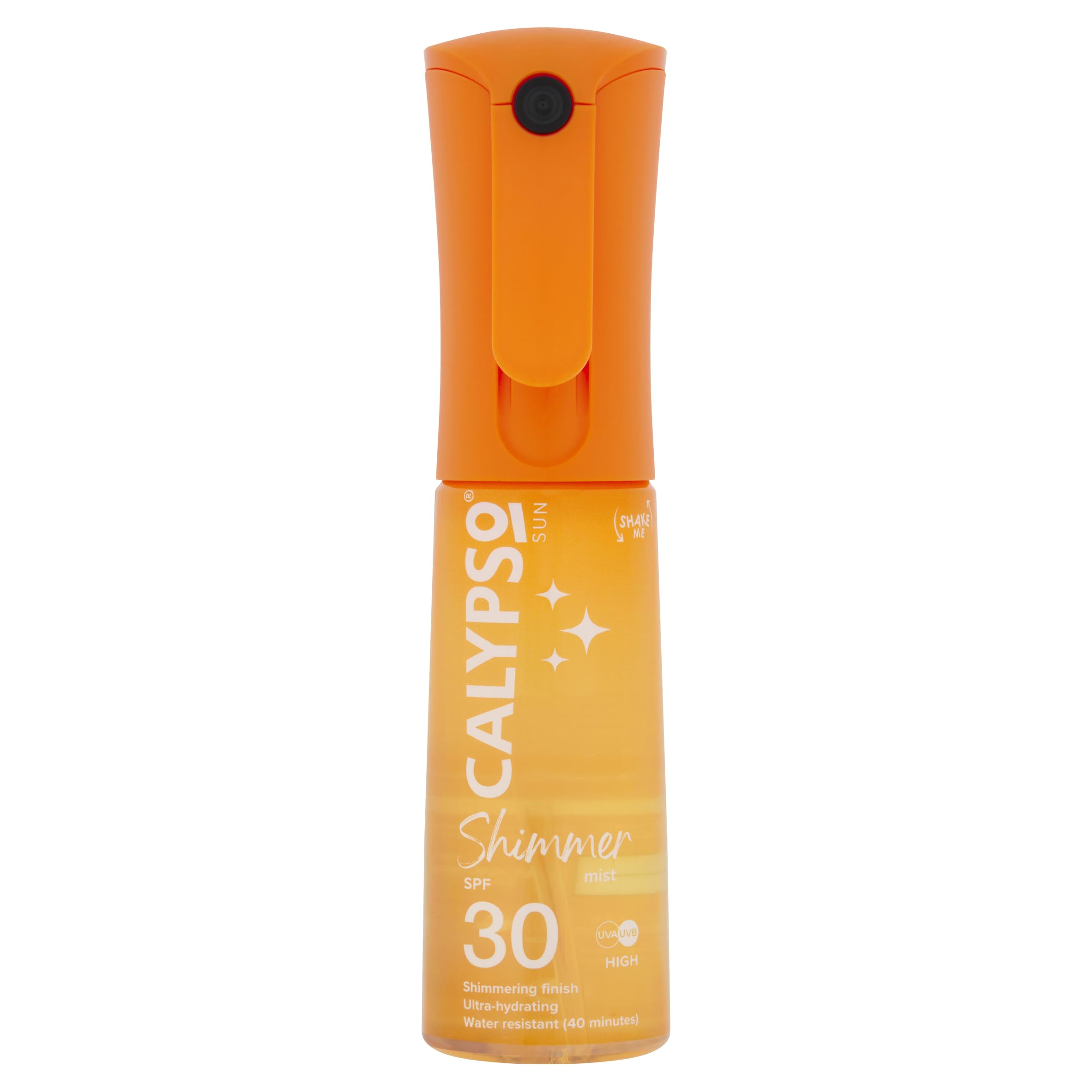 Calypso Shimmer Mist SPF30, Shimmering Finish, Protective Water Resistant Sun Spray, Non-sticky, Transparent Sunscreen, 100ml
