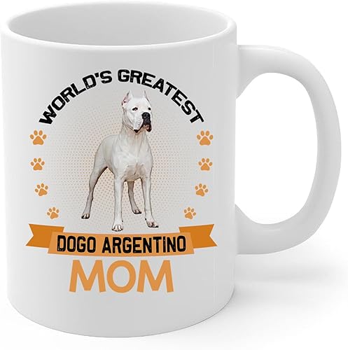 Miniatura 2 de Lovesout World's Greatest Standing Dogo Argentino Dog Mom Regalos para mujeres Taza de café divertida taza de cerámica blanca 11oz