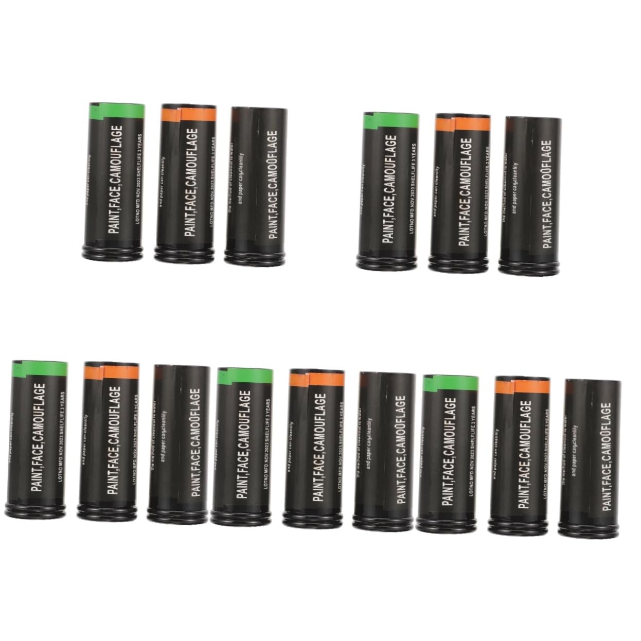 Healeved 15 Pièces Bâtons de Peinture pour Visage Kit de Maquillage pour Halloween et Cosplay Peinture Facile à Utiliser Pours Fêtes Événements