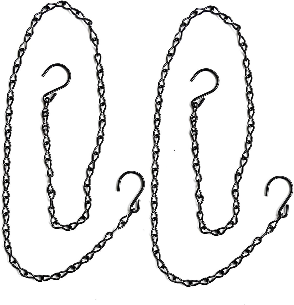 Heavy Duty S Hook Steel Chain, 40 Inch Adjustable Hanging Harness, Black Metal Poultry Feeder Chain, 30lb Weight Capacity-image-10