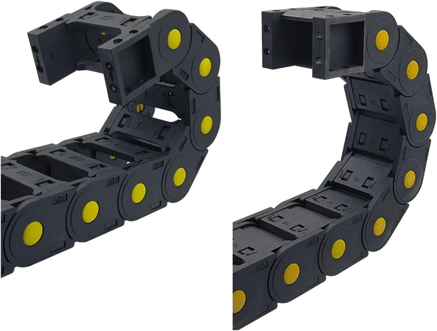 VARNOK Cable Drag Chain 20x25 20x38 20x50 20x57 20x70 20x77 20x103mm Nylon Mochine Towline Cable Chain Non-Opening Enclosed Drag Chain L1m for CNC(75mm,20X77 MM_Non-Opening)