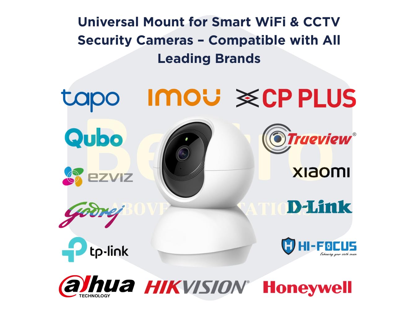 Bectro Transparent Acrylic CCTV Camera Wall Mount Stand, Drill Free, Comes with Strong Adhesive Tape with Inbuilt Screw Set – Durable, Sleek Bracket for Indoor & Outdoor Use 2