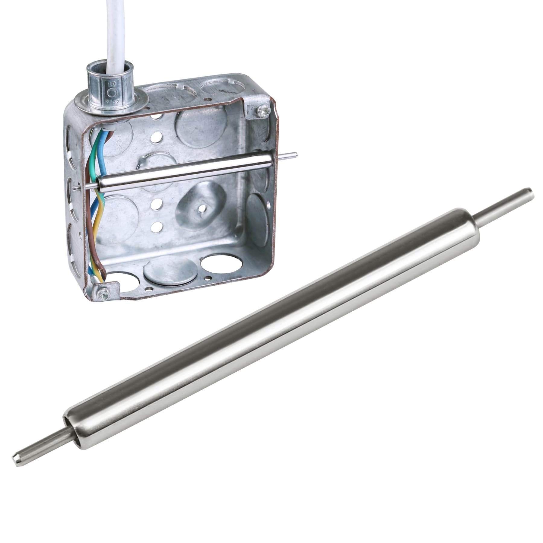 1 Pack Steel Wire Pulling Roller, Electrical Wire Pulling Tool, Wiring Management Tool for 4”Electrical Junction Box