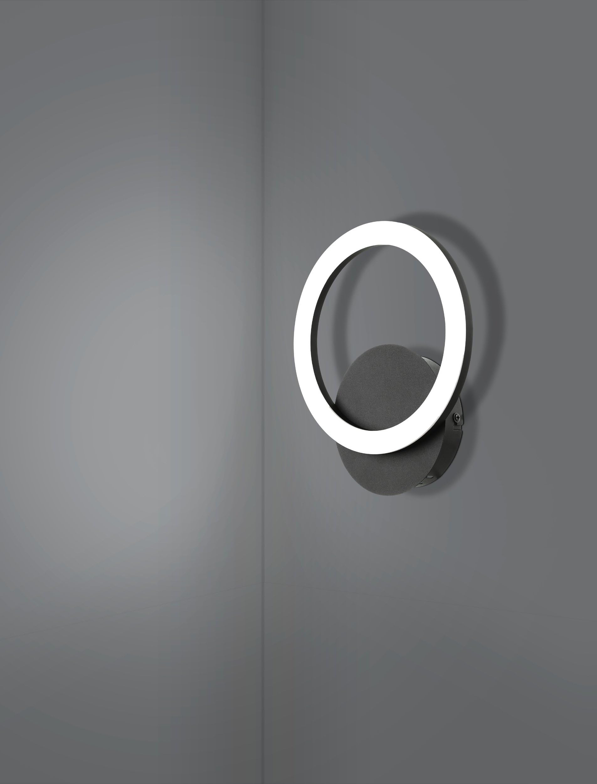 EGLO connect.z Smart-Home LED Wandleuchte Parrapos-Z, runde Wandlampe | ZigBee, App und Sprachsteuerung Alexa, Lichtfarbe einstellbar (warmweiß-kaltweiß), dimmbar