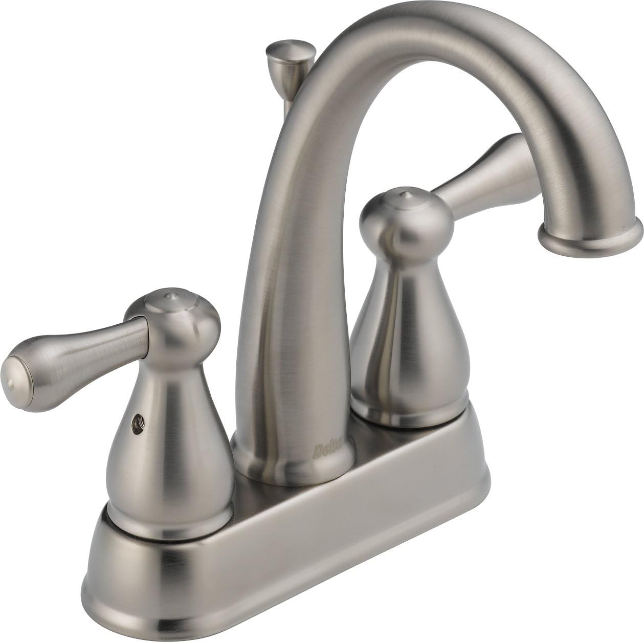 Delta 25975SS Leland Two Handle Centerset Bathroom Faucet, Stainless
