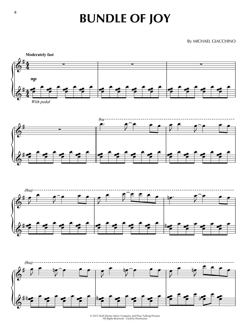 Inside Out - Music from the Disney Pixar Movie Soundtrack By Michael Giacchino | Piano Solo Sheet Music | 8 Songs from the Film by Michael Giacchino | Easy Piano Arrangements | Movie Music Songbook