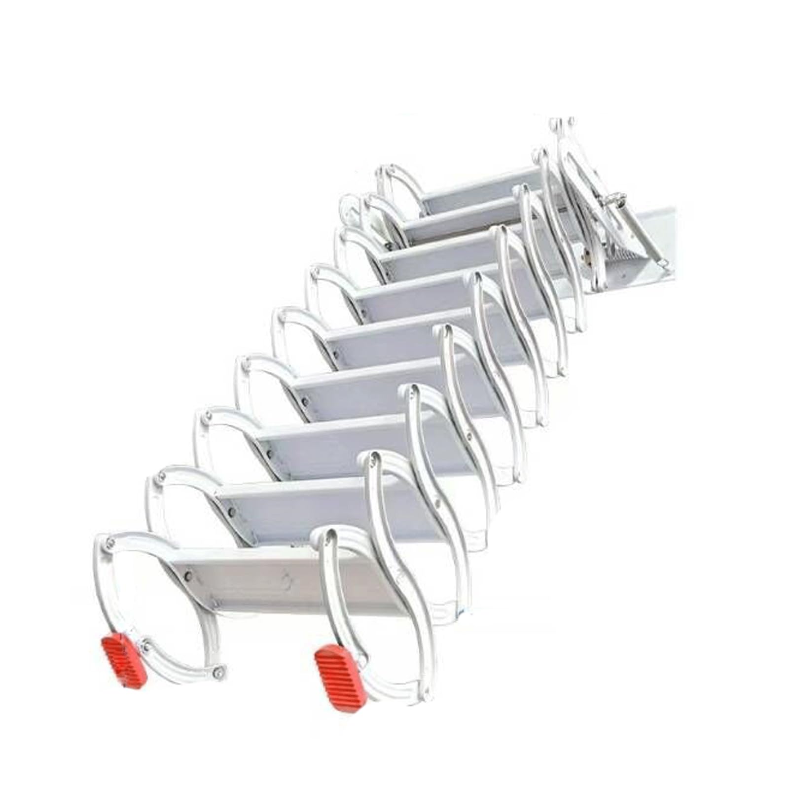 EYPKPL Schmale Dachbodenleiter-Treppe, herunterziehbare Dachbodentreppe, einziehbare Dachbodenleiter, klappbare, an der Wand montierte Dachboden-Loft-Treppe, Dachboden-Treppe