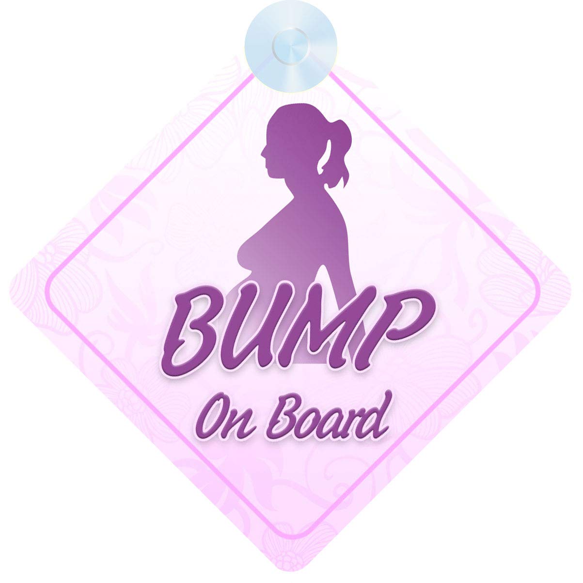 mybabyonboard UK Bump on Board Car Sign Maternity/Pregnancy Safety Sign Non Personalised Character Theme