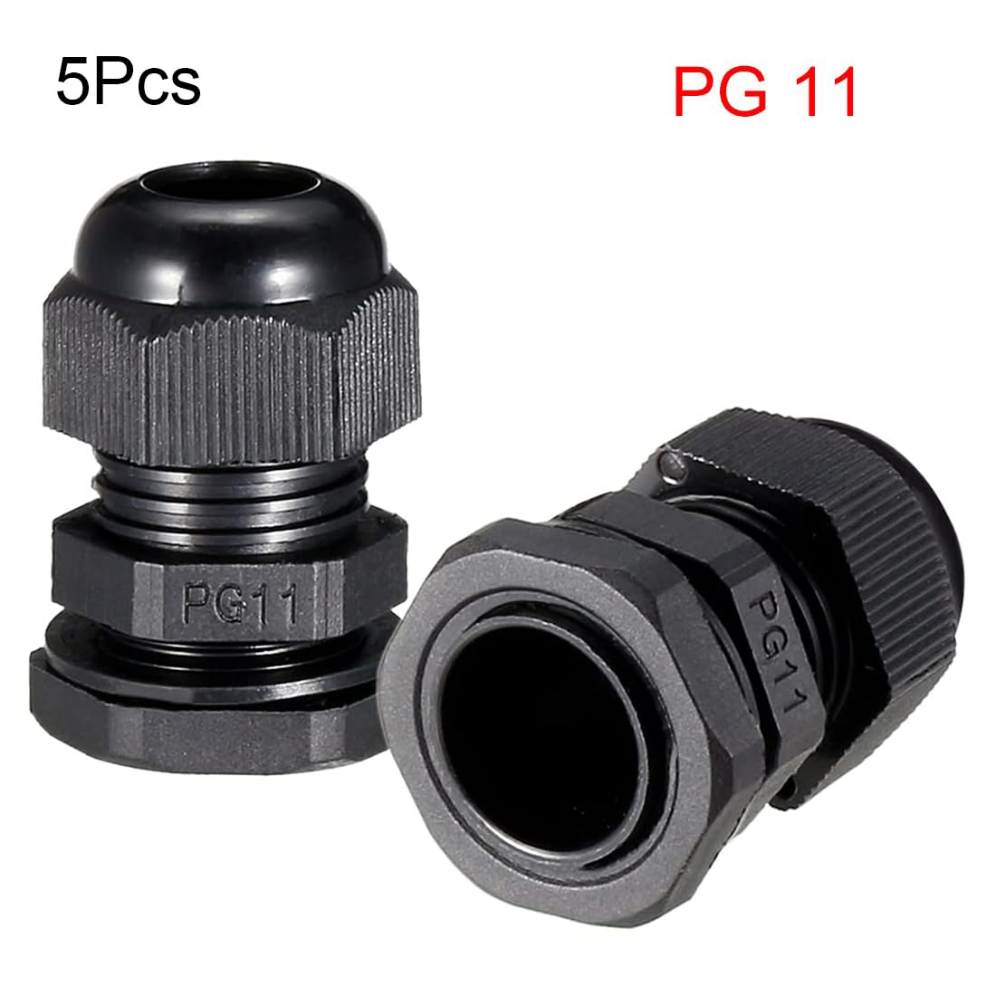 TA-VIGOR 5Pcs PG11 Cable Gland, IP68 Waterproof Adjustable Plastic Nylon Wire Connectors Gland Joints for 5mm-10mm Cables - Image 2