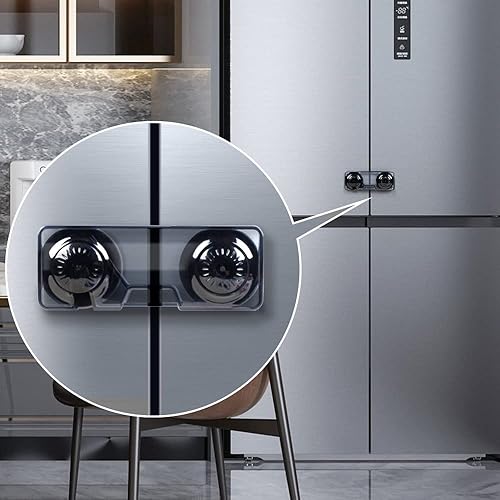 EUDEMON 2 Pack Childproof Refrigerator Lock, Baby Safety French Fridge