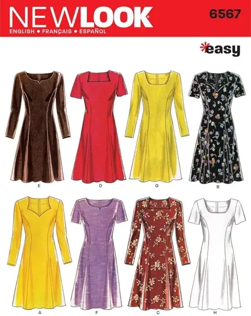 New Look Women's Fit & Flare Dress Pattern 6567 - Patroon Galajurk