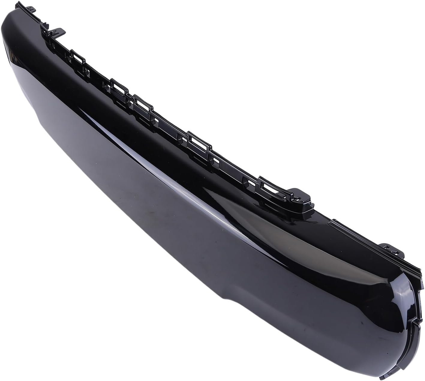 Front Black Bumper Number Plate Cover, For Mini Cooper F55 F56 F57 51117337791, Glossy Black Front Bumper Trim