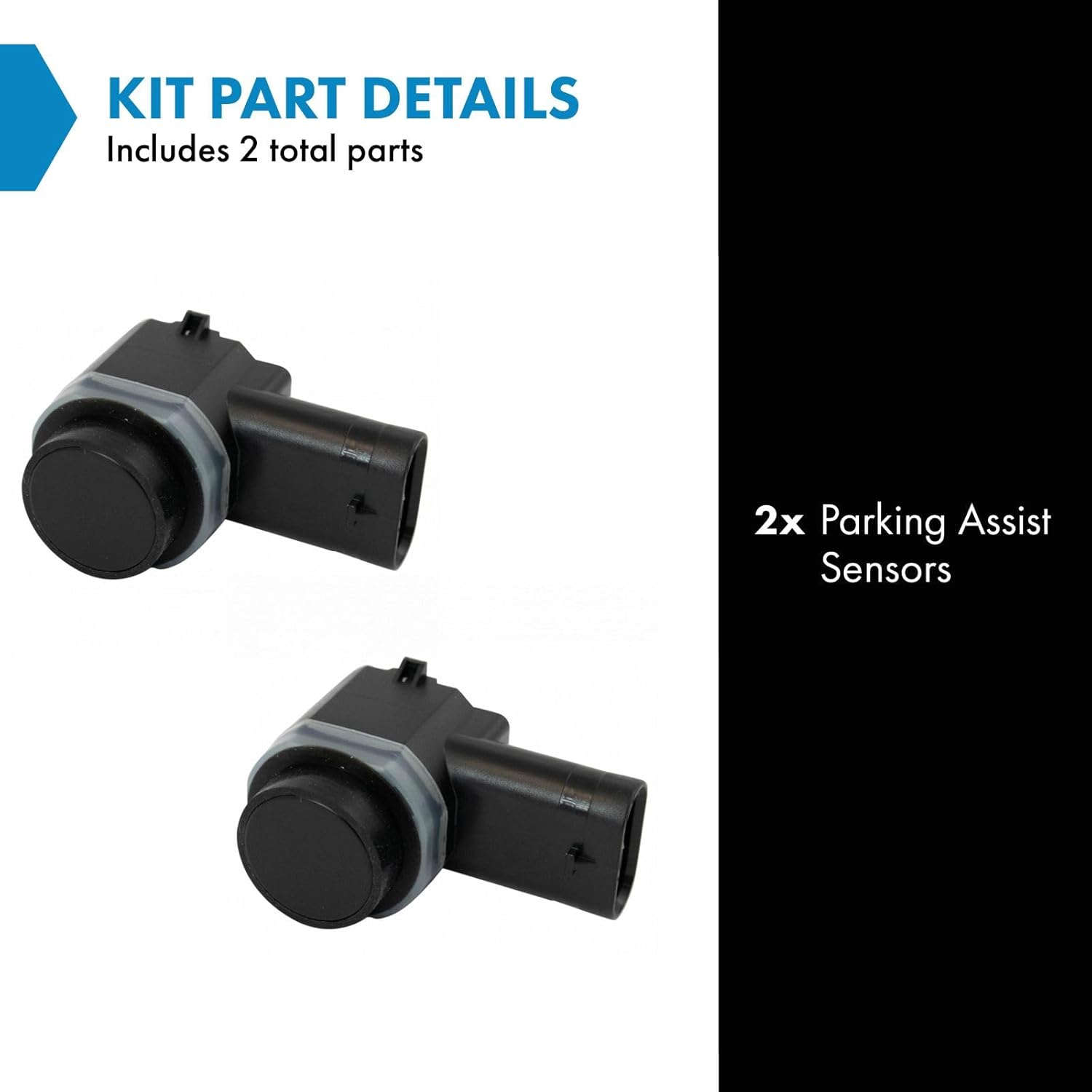 TRQ Parking Assist Sensor Set Compatible with 2013-2018 Ford C-Max 2011-2014 Focus 2014-2018 Transit Connect FO1075109