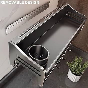 Amazon.co.jp: フック付き壁掛けポットラック キッチン収納棚