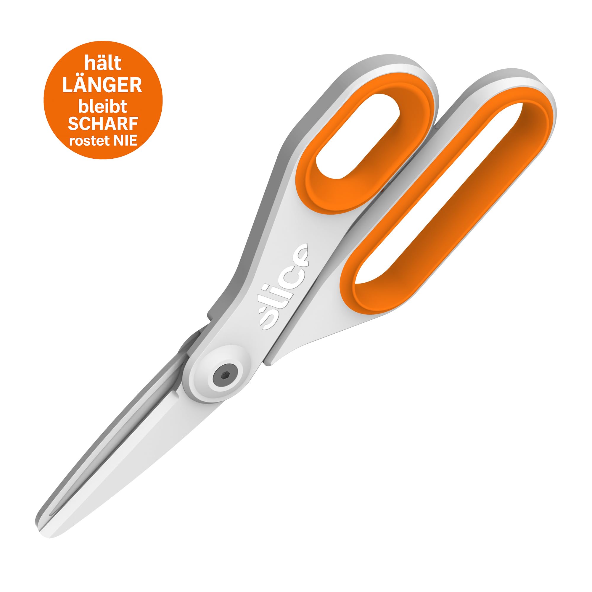 SLICE 10545 | große Schere | Keramik-Sicherheitsklingen | Finger-freundlich | Ergonomische Schere | beidhändig-nutzbar| ideal für Haushalt, Küche, Verpackungen & Basteln