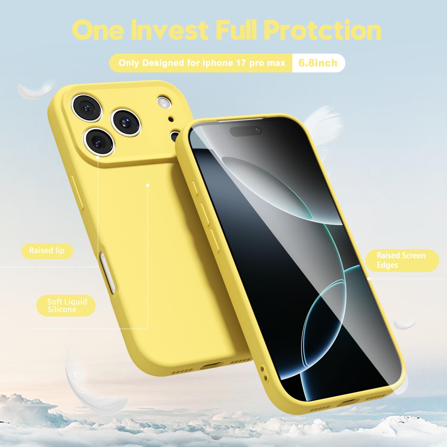 oakxco for iPhone 16 Pro Max Case Liquid Silicone, Soft Rubber Gel Elegant Aesthetic Basic Simple Cover, Cute Thin Slim TPU Matte Solid Color Plain Smooth Case for Women Girl, Light Pink — view 19