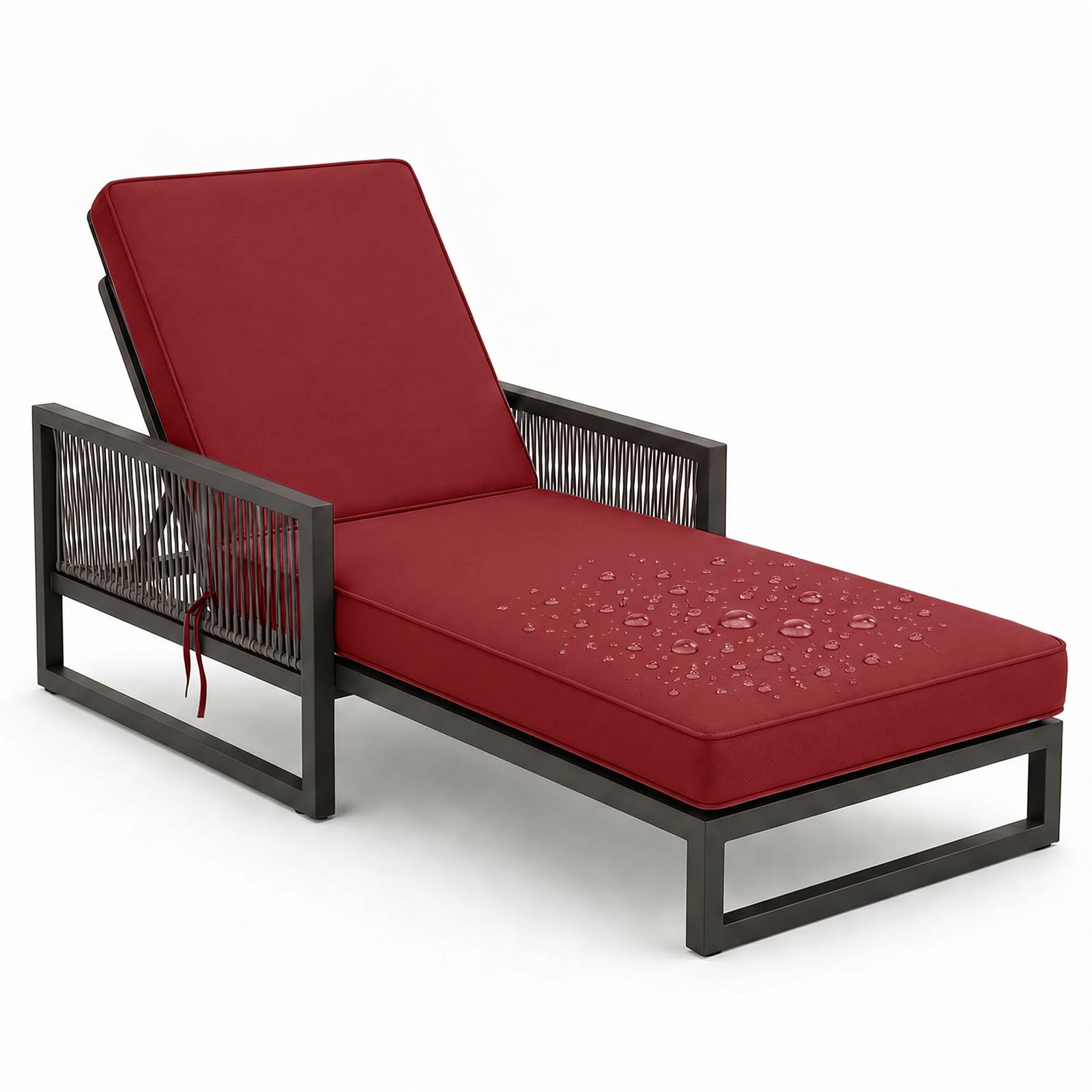 YFHT Sun Lounger Cushion Waterproof Garden Recliner Pad Only 203x66x8cm