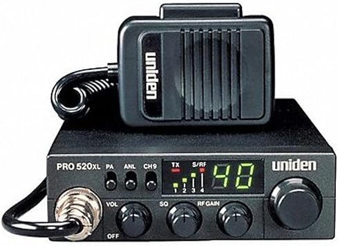 Uniden PRO520XL Pro Series 40-Channel CB Radio. Compact Design. ANL Switch and PA/CB Switch. 7 Watts of Audio Output and Instant Emergency Channel 9. - Black