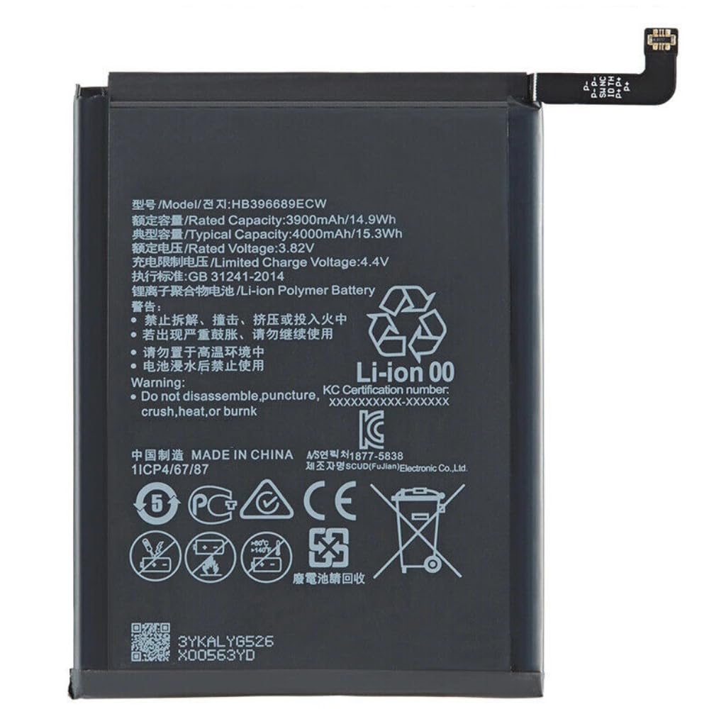 ICS Replacement Battery HB406689ECW Compatible with Huawei Y9 Prime Y7 Prime 2019 Mate 9 / Honor 8C Black