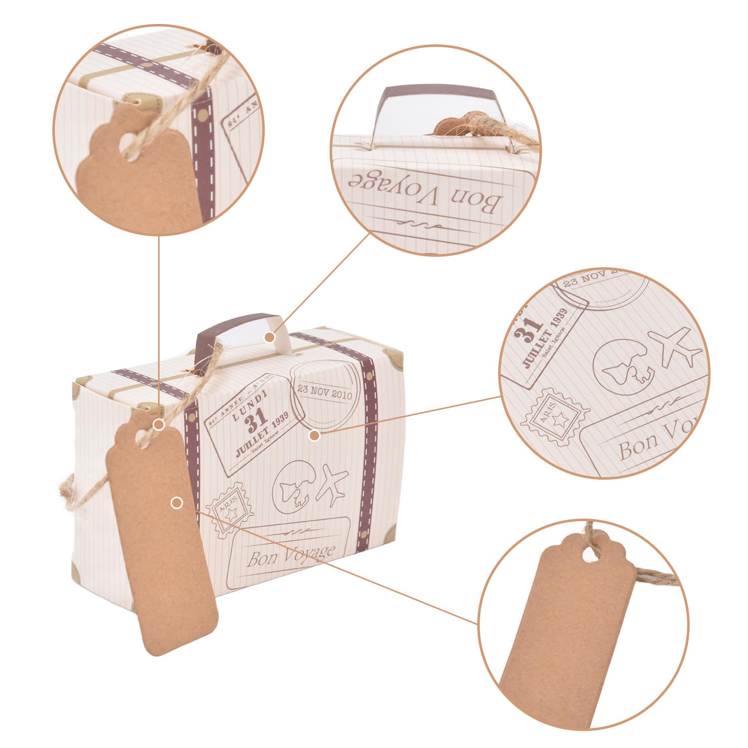 Scatola Bomboniere In Carta Kraft Mini Valigia Vintage Scatole Cioccolatini Caramelle Borse Dolci Confezione Regalo Feste LX3408 Da 0,18 € | DHgate