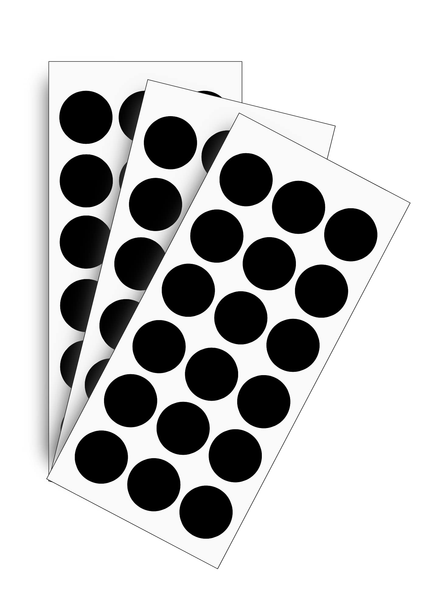 True-Ally 2000 Piece Black Color 1 Inch/25mm Round Dot Sticker Self Adhesive Labels Writable Surface for Kids Activity, File Classification, Calendar Planner (Black), 2000 Labels