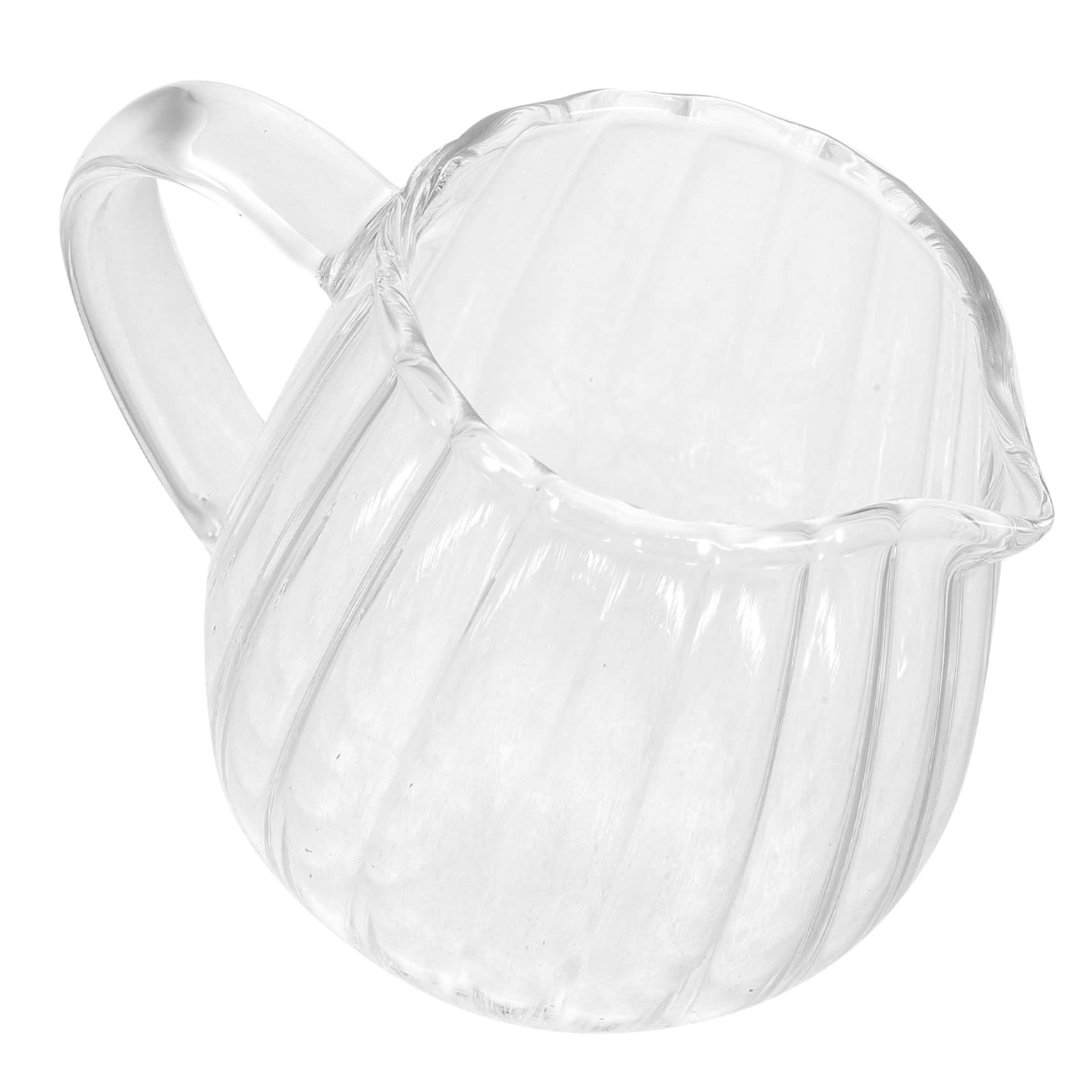 Unomor Sturdy Glass Creamer Pitcher Cup Milk Pitcher Spout for Coffee Creamer Milk Jug Milk Pourer