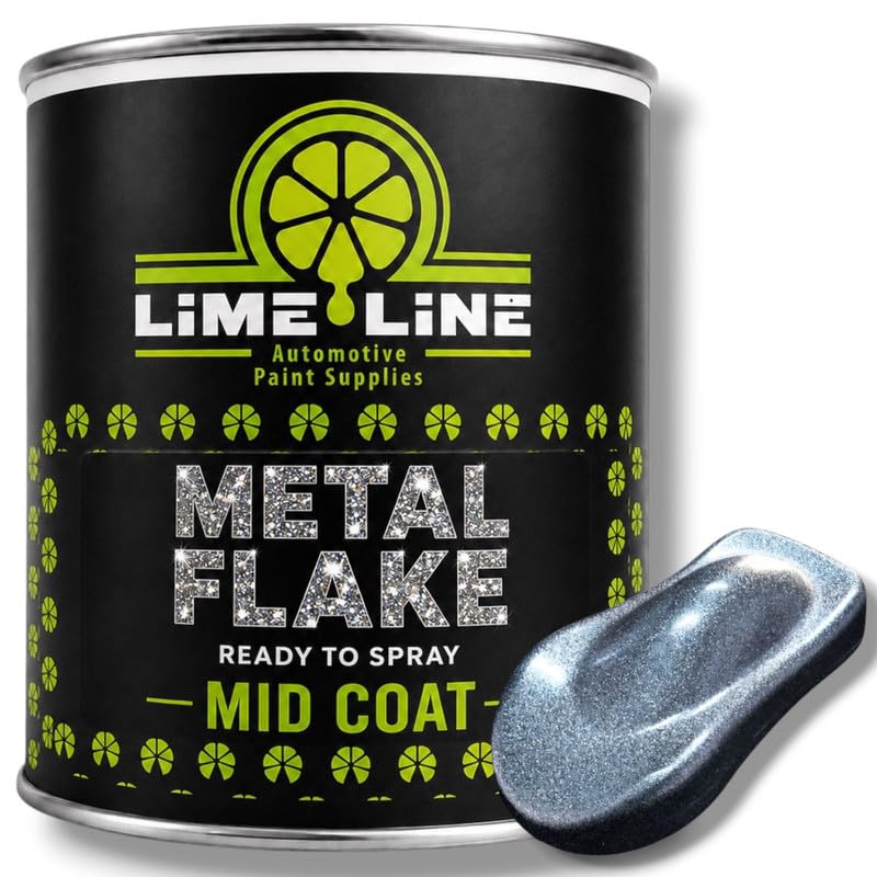 LiME LiNE Automotive Metal Flake Midcoat - No Reducer Needed (Ice Blue, 1 Gallon)
