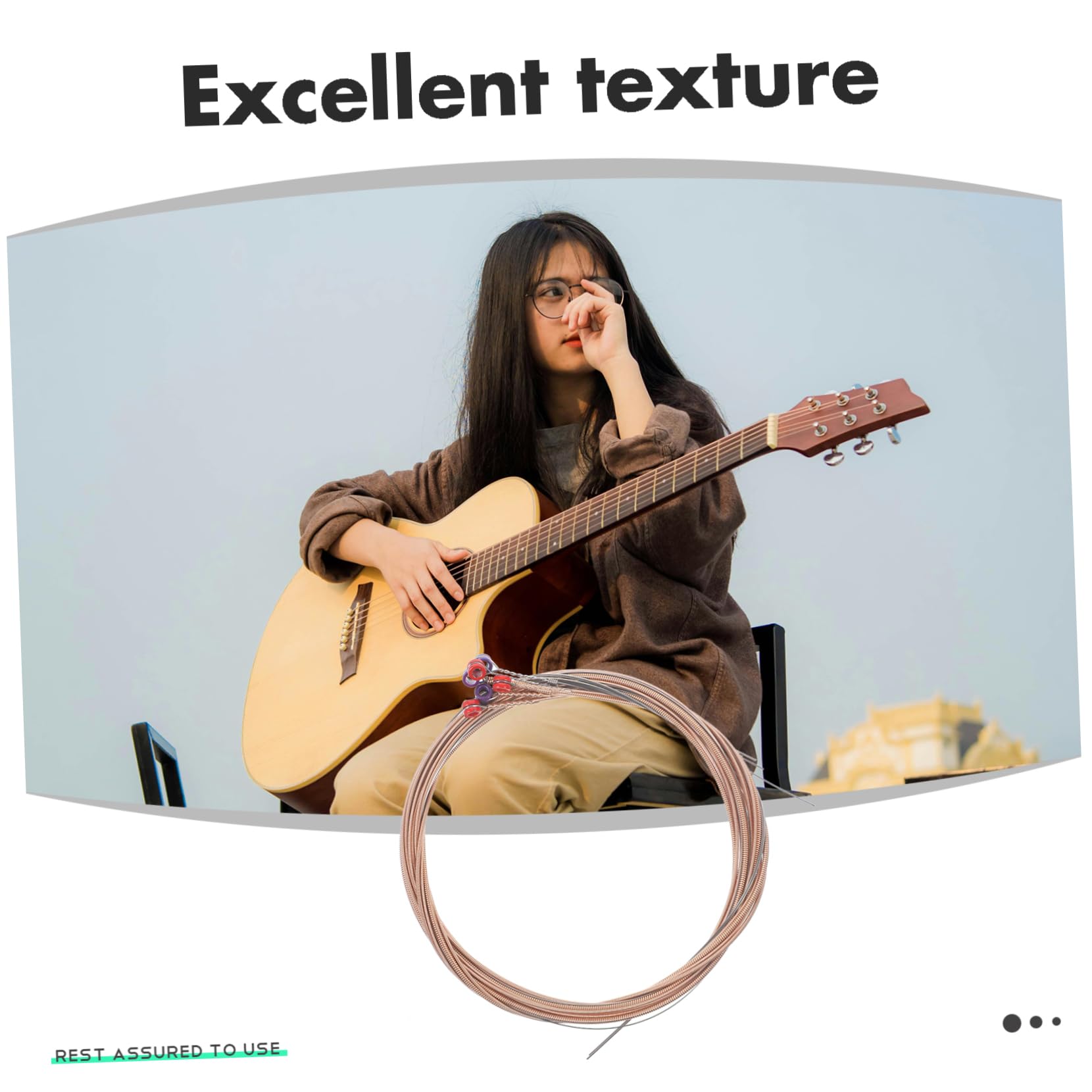 Abaodam 30piezas Cuerdas De Guitarra De Reemplazo Para Folclóricas Accesorios De Instrumento Musical y Resistentes