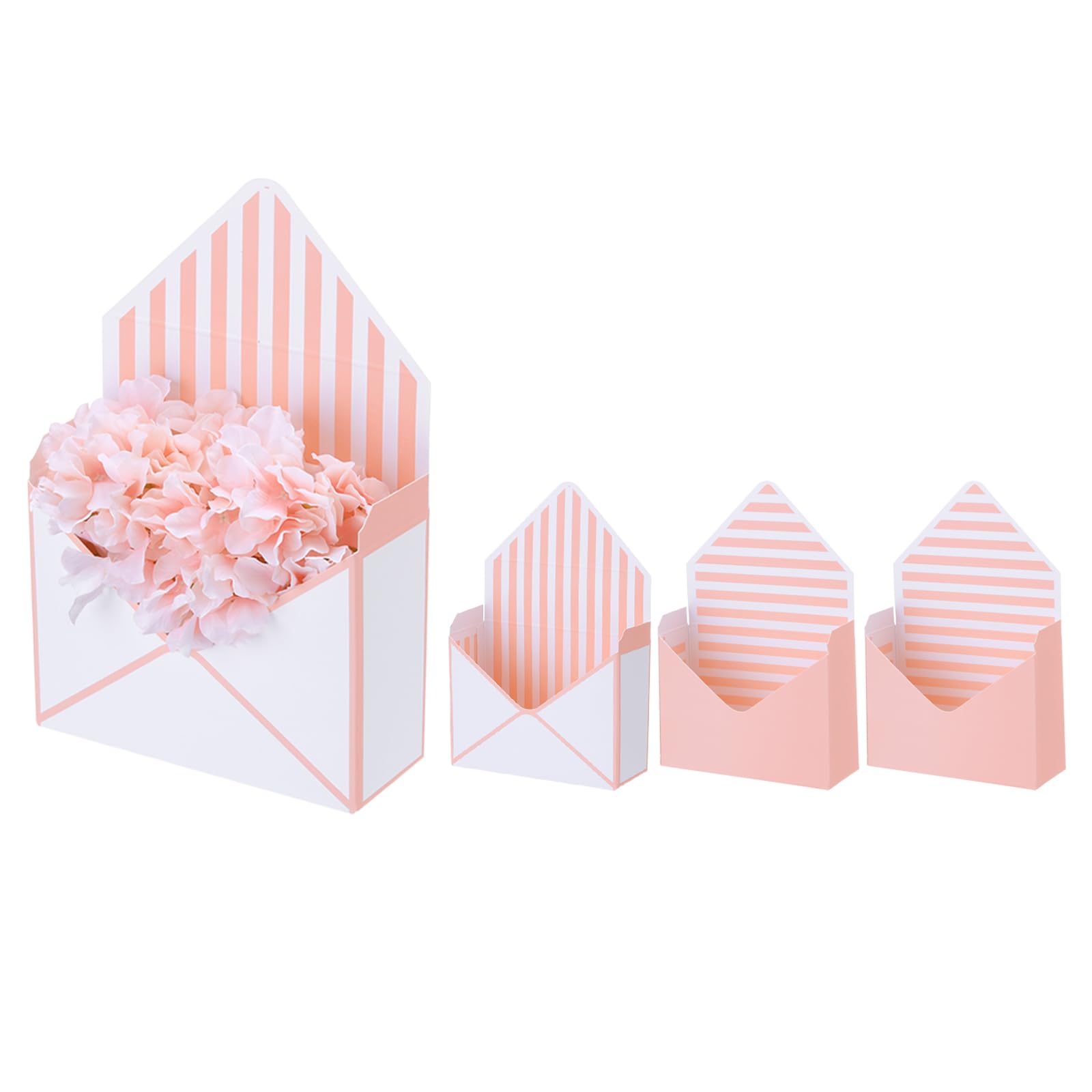 PATIKIL Paper Flower Gift Bags Set, 4 Pcs Paper Bouquet Flower Gift Bag with Handle Small Folding Hand Hold Envelope Box for Florist Wedding Party
