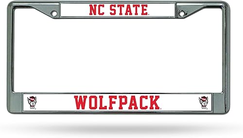 Miniatura 50 de Rico Industries NCAA Premium 12" x 6" Chrome Frame with Plastic Inserts - Car/Truck/SUV Automobile Accessory