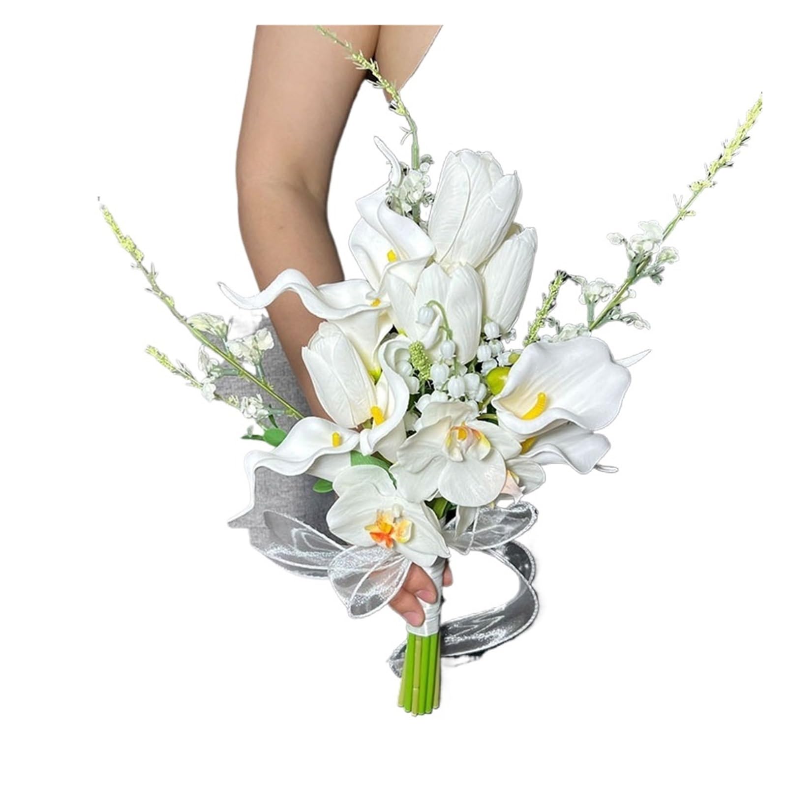 SHENJMAI Artificial Flower Bouquet Artificial Flower Bouquet for Wedding Photography Prop Bridal Party Flora(Type 3)