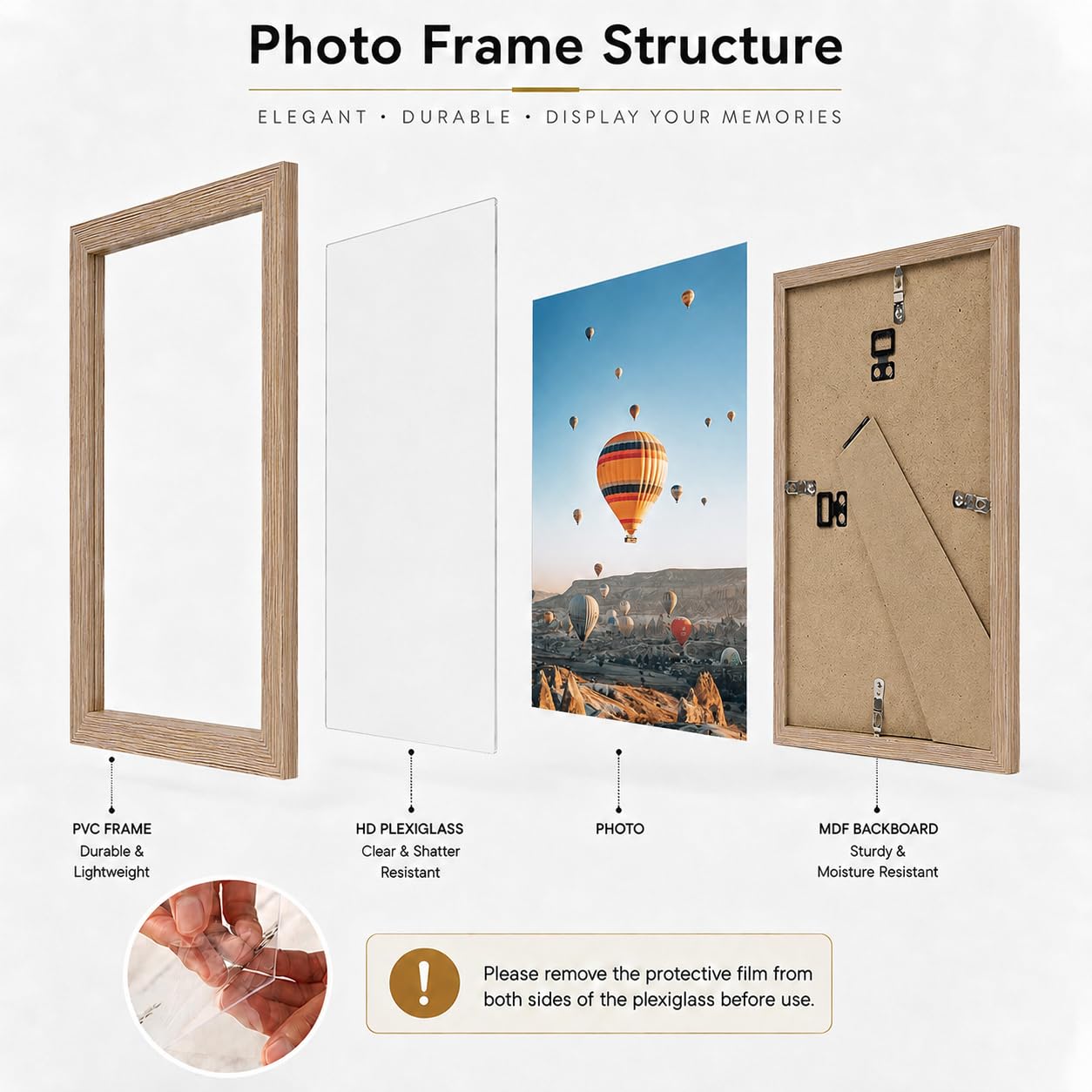 Amazon.com - JCJMY 6x9 Picture Frame Brown for Wall Hanging or