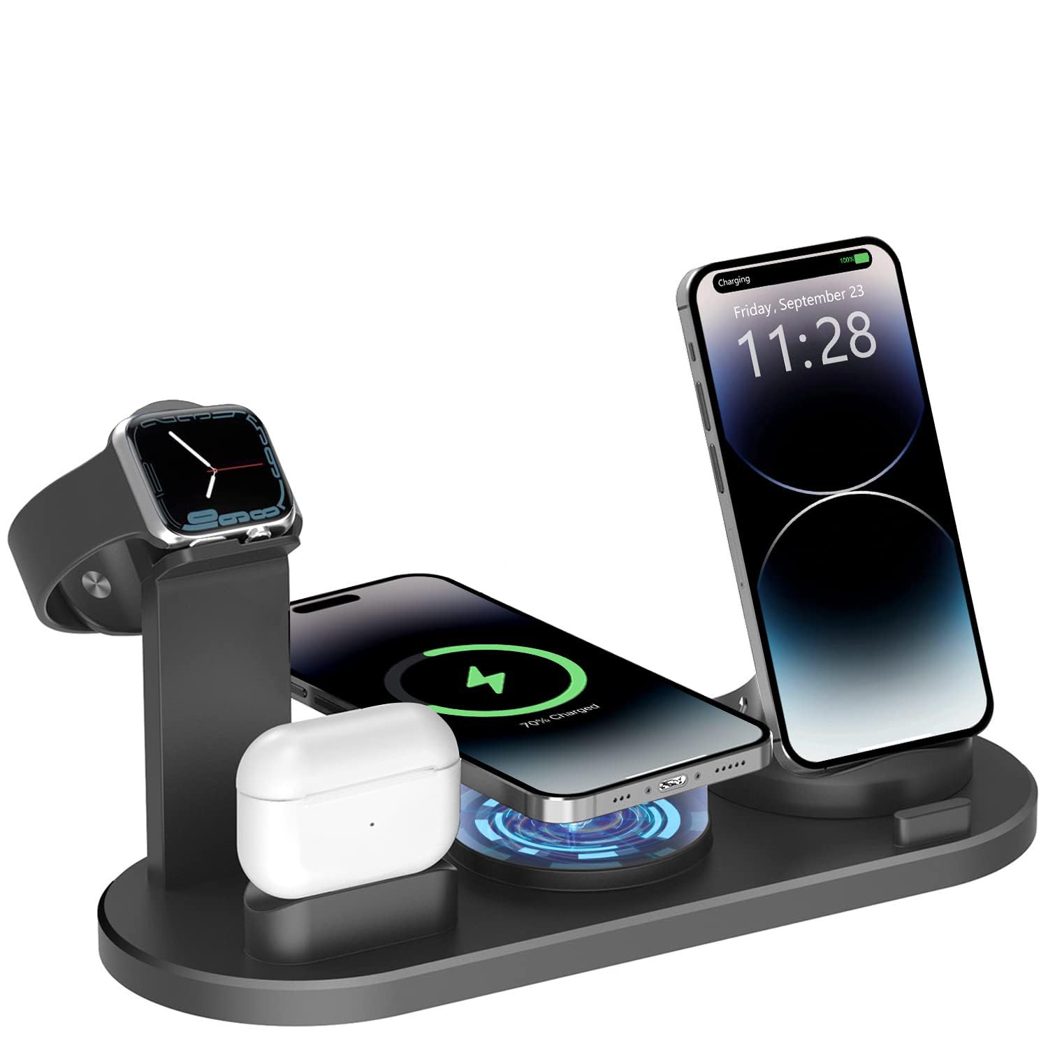 SYSTENE Wireless Charger,3 in 1 Wireless Charging Dock for iWatch and Airdops,Charging Station for Multiple Devices,Fast Charging Stand Compatible for iPhone 15/14/13/12/11/X/XS/XR/XsMax/8 Series (B0CFFDLVW7) Amazon Price History, Amazon Price Tracker