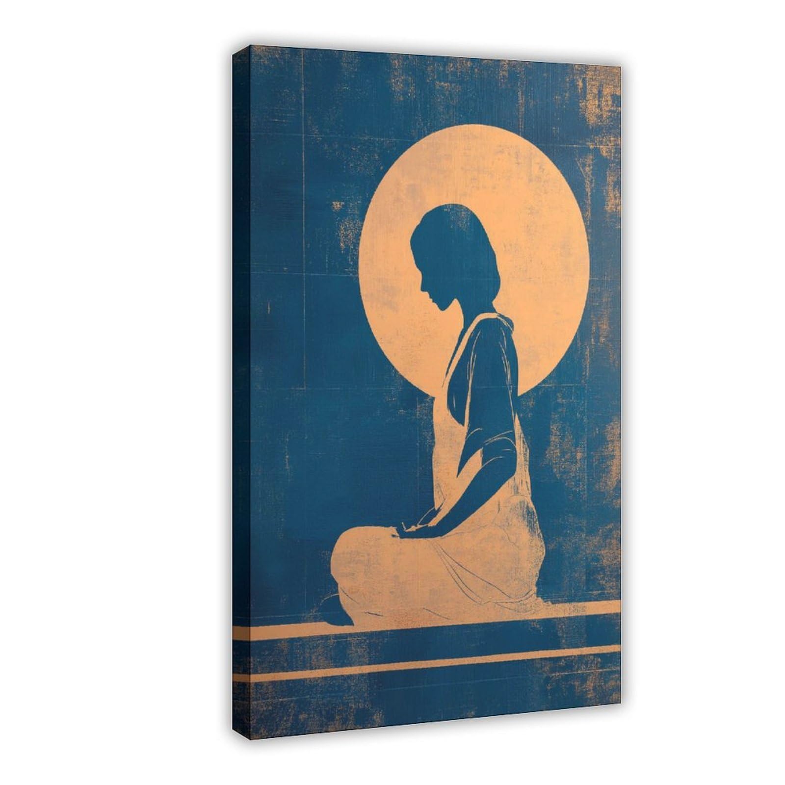 YWTJAX Zen Meditation Poster Canvas Poster for Home Decor Gift