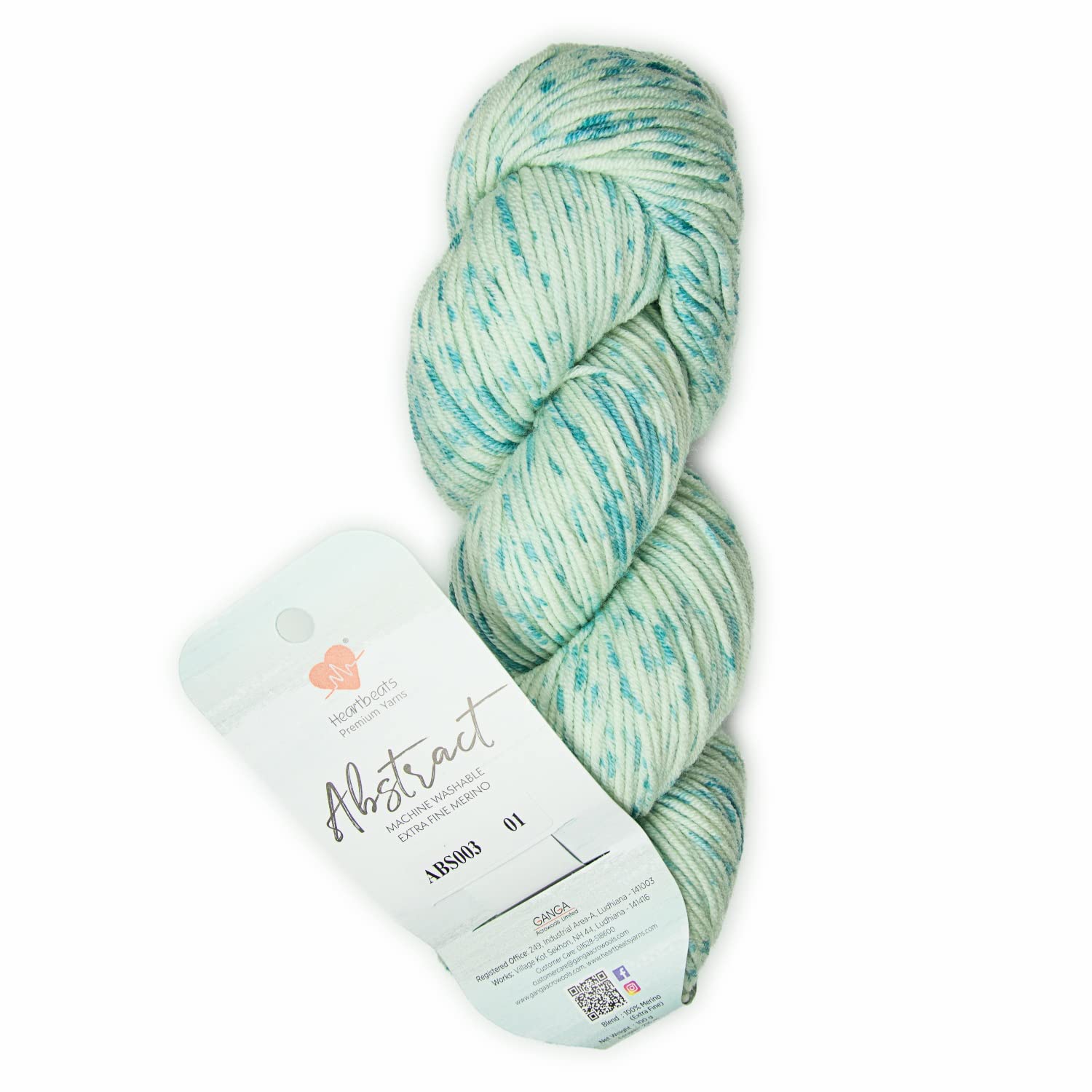 Abstract - India�s First Hand Painted Yarn. Machine Washable Superfine Merino Wool. Oekotex Class 1 Certified. (Shade no - ABS003)