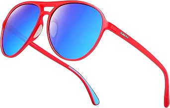DUSHINE Polarized Retro Aviator Sunglasses for Men Women UV400 Protection