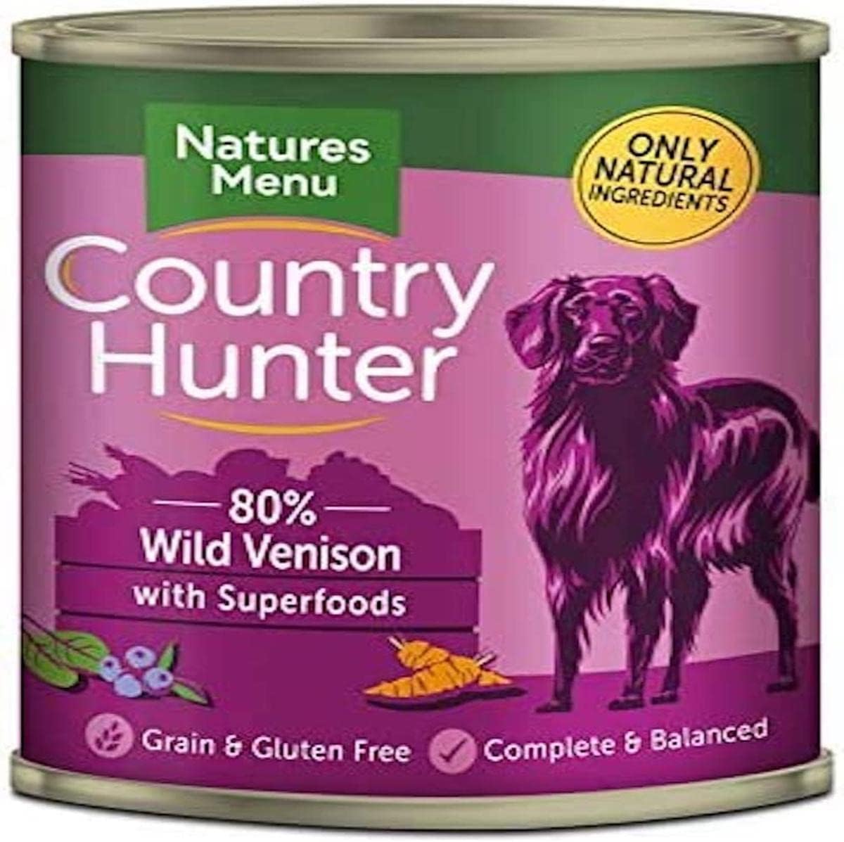 Natures Menu Country Hunter Dog Food Can Wild Venison Can (6 x 400g