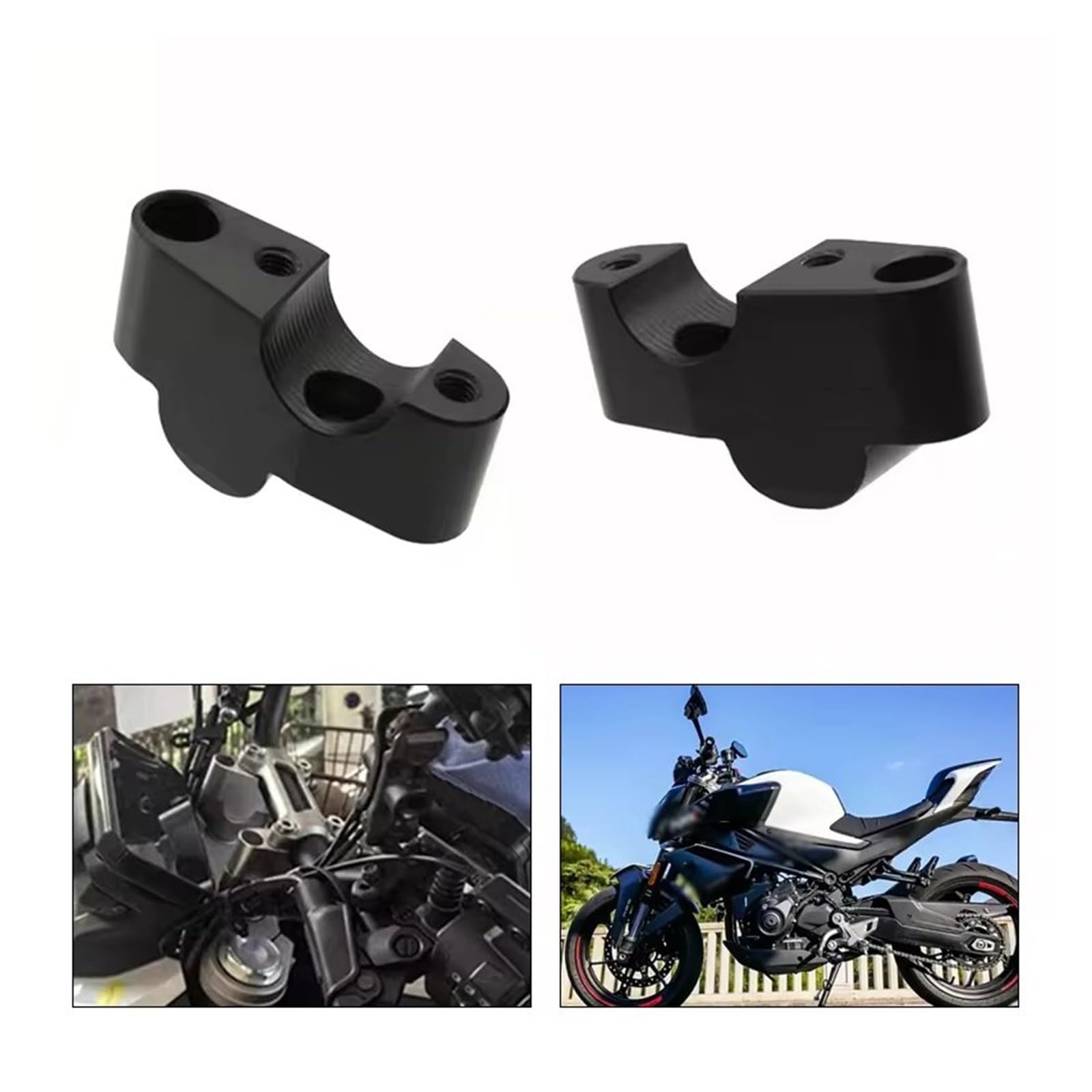 Alzas Manillar Motocicleta Adaptador Montaje En Manillar para Motocicleta Elevadores Abrazadera Y Cubierta para CFMOTO 450NK 450 NK CF450 2023 2024