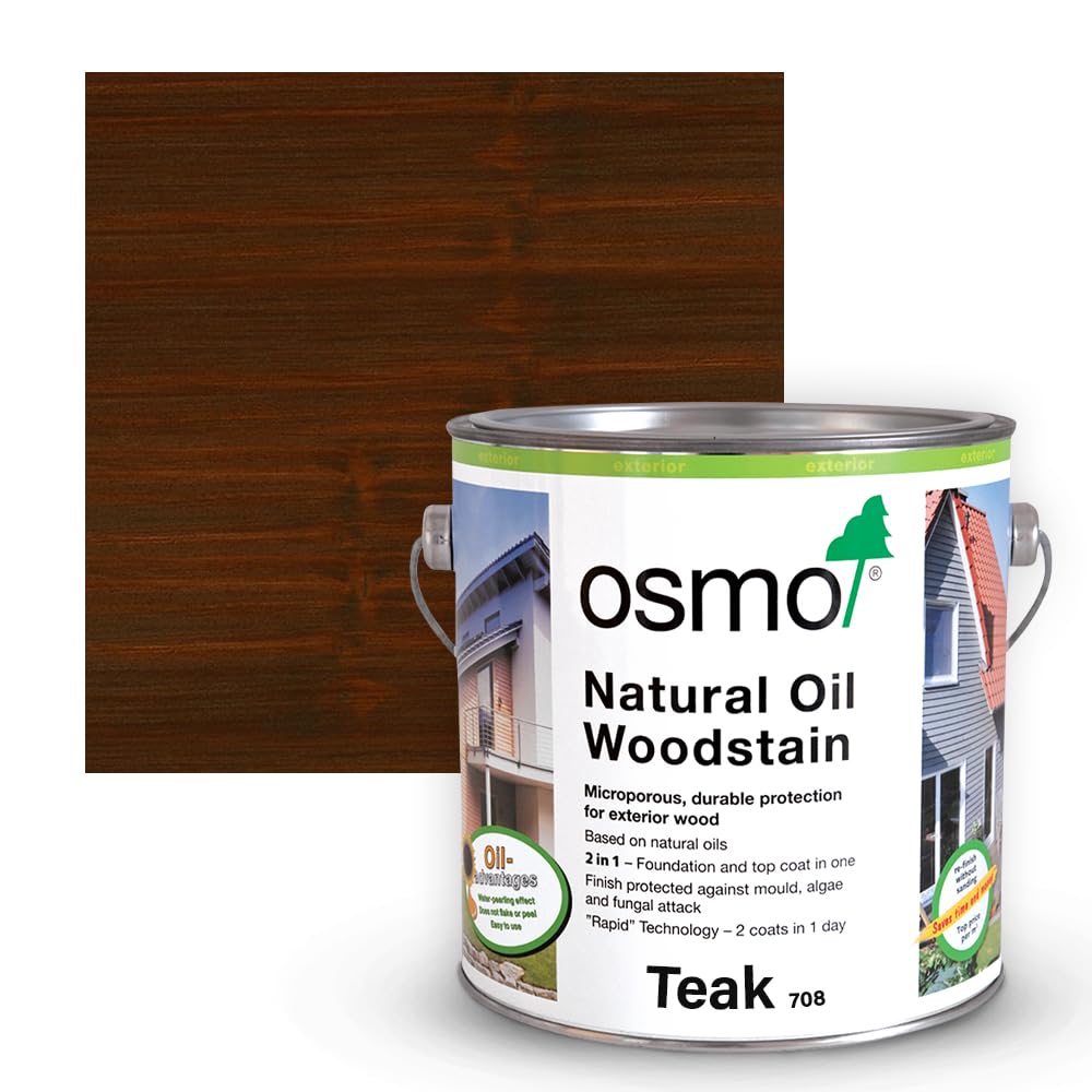 Natural Oil Woodstain Matt (708 - Teak, 750ml)