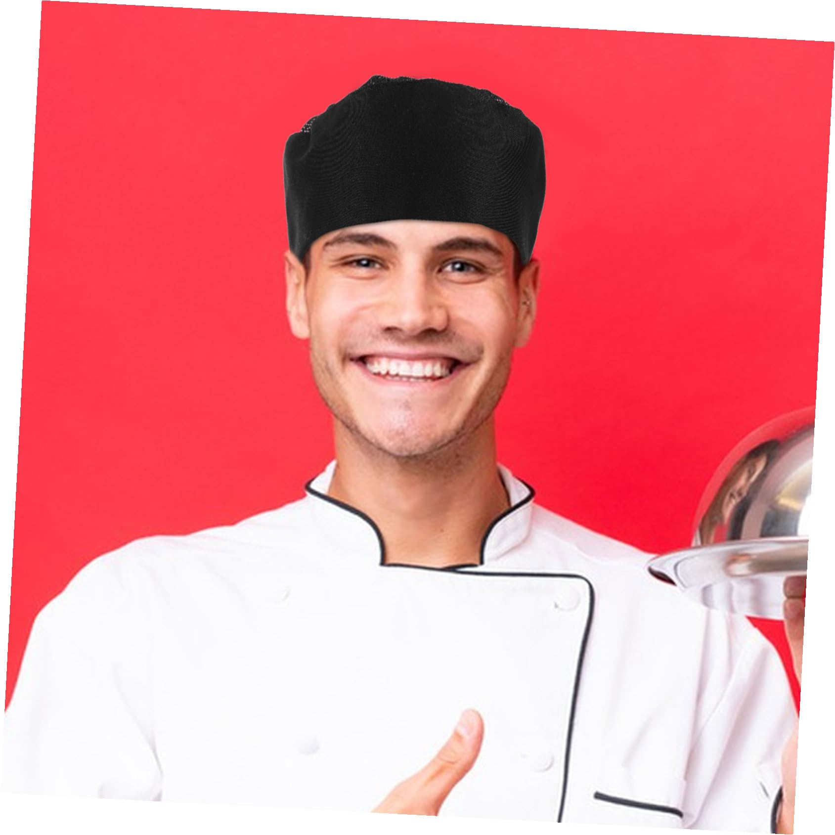 NOLITOY 4 Piezas Gorros de Chef Unisex de Malla Transpirable para Cocina para Restaurantes y Hoteles Gorros de Trabajo para Cocinas y Barbacoas
