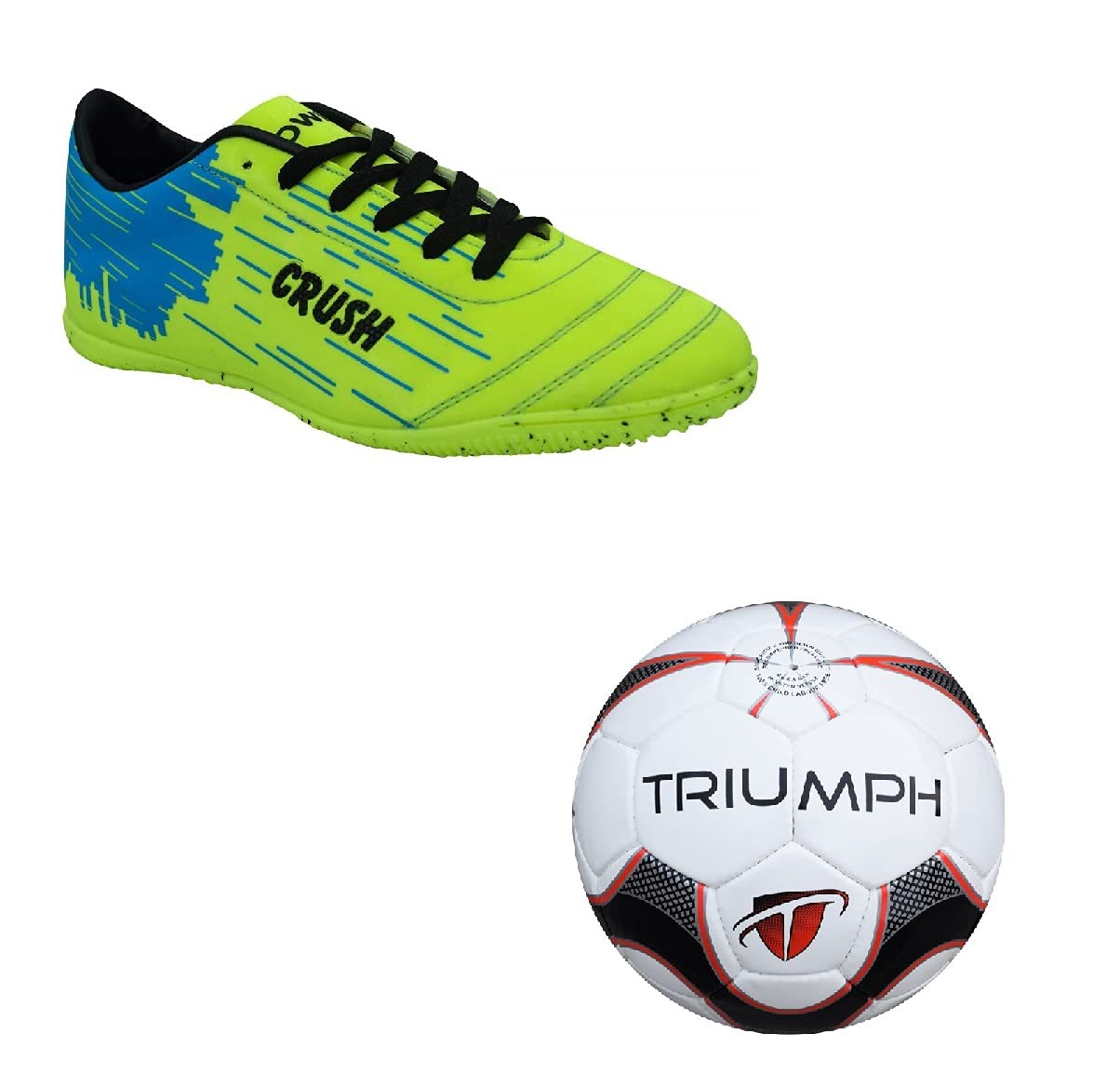 triumph Football Pu M-90 with Gowin Football Shoe Crush Futsal Green Cyan Size-5-picture-21