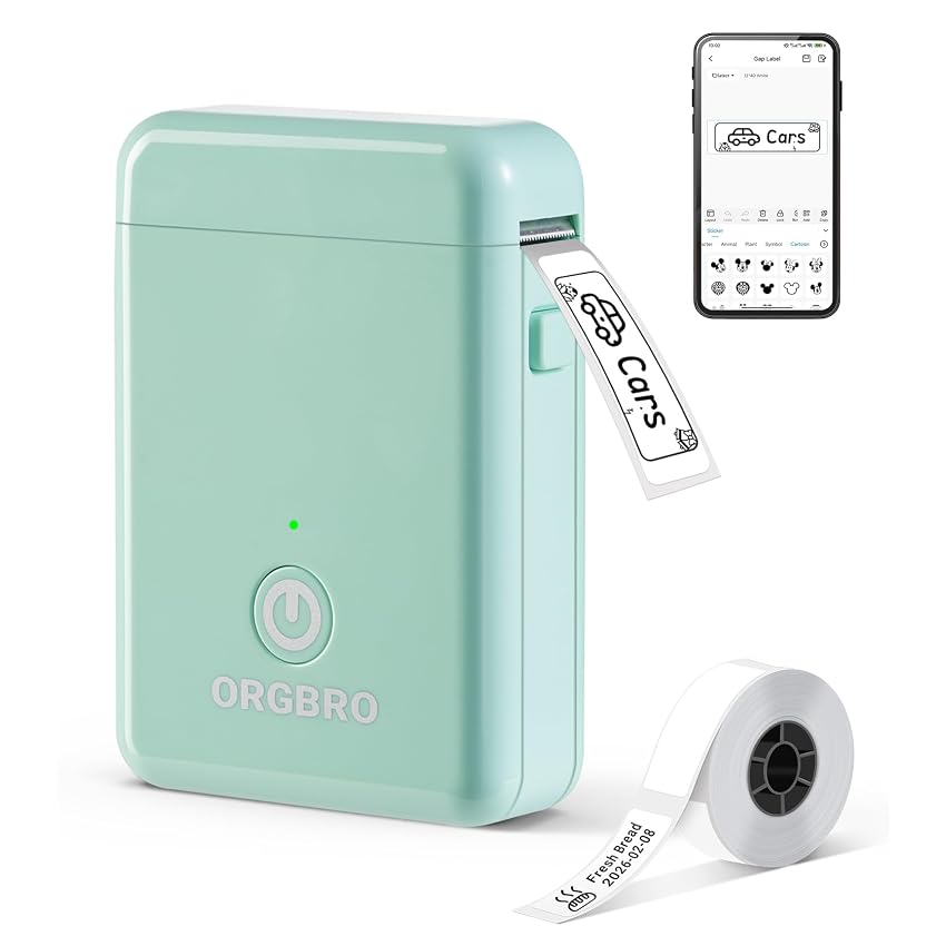 ORGBRO X1 Etichettatrice Portatile Bluetooth Stampante Etichette Adesive
