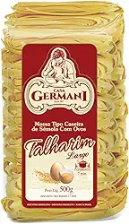 Macarrão Talharim Largo Com Ovos Casa Germani 500G, Germani Alimentos, Massa Talharim De Sêmola Com Ovos Pasta Tagliatelle Larghe All Uovo, Vermelho, Um Ninho Delicioso De Sabor, Receita Caseira Desde