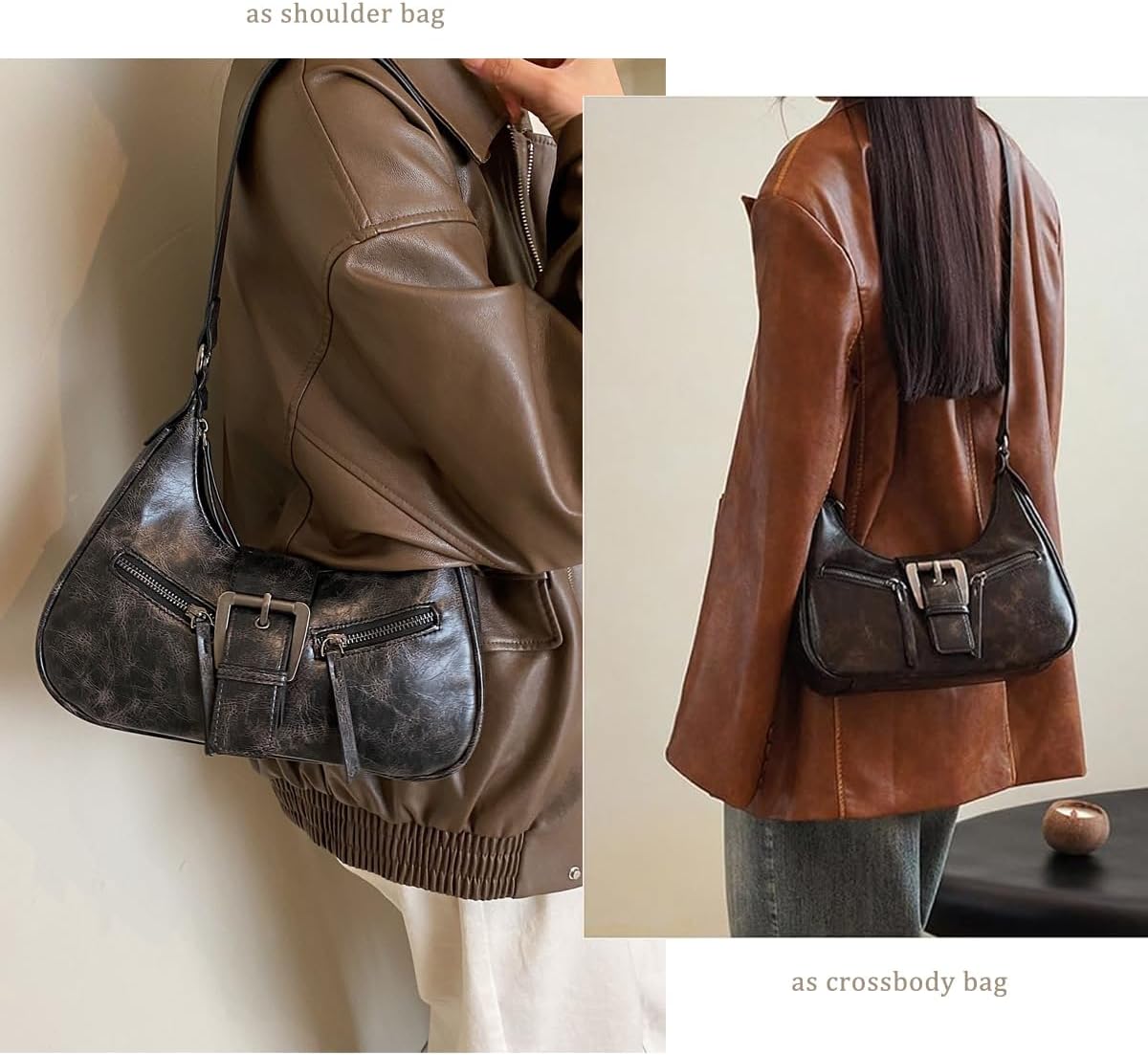 Y2K Purse Shoulder Bag for Women, Top Handle Handbag Small Goth Punk Hobo Clutch Purses Trendy Underarm Bag - Image 2