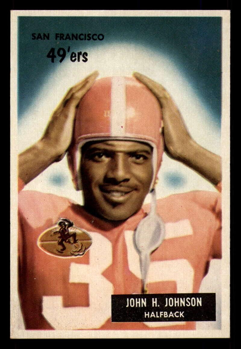 Football NFL 1955 Bowman #42 John Henry Johnson roller marks RC Rookie 49ers
