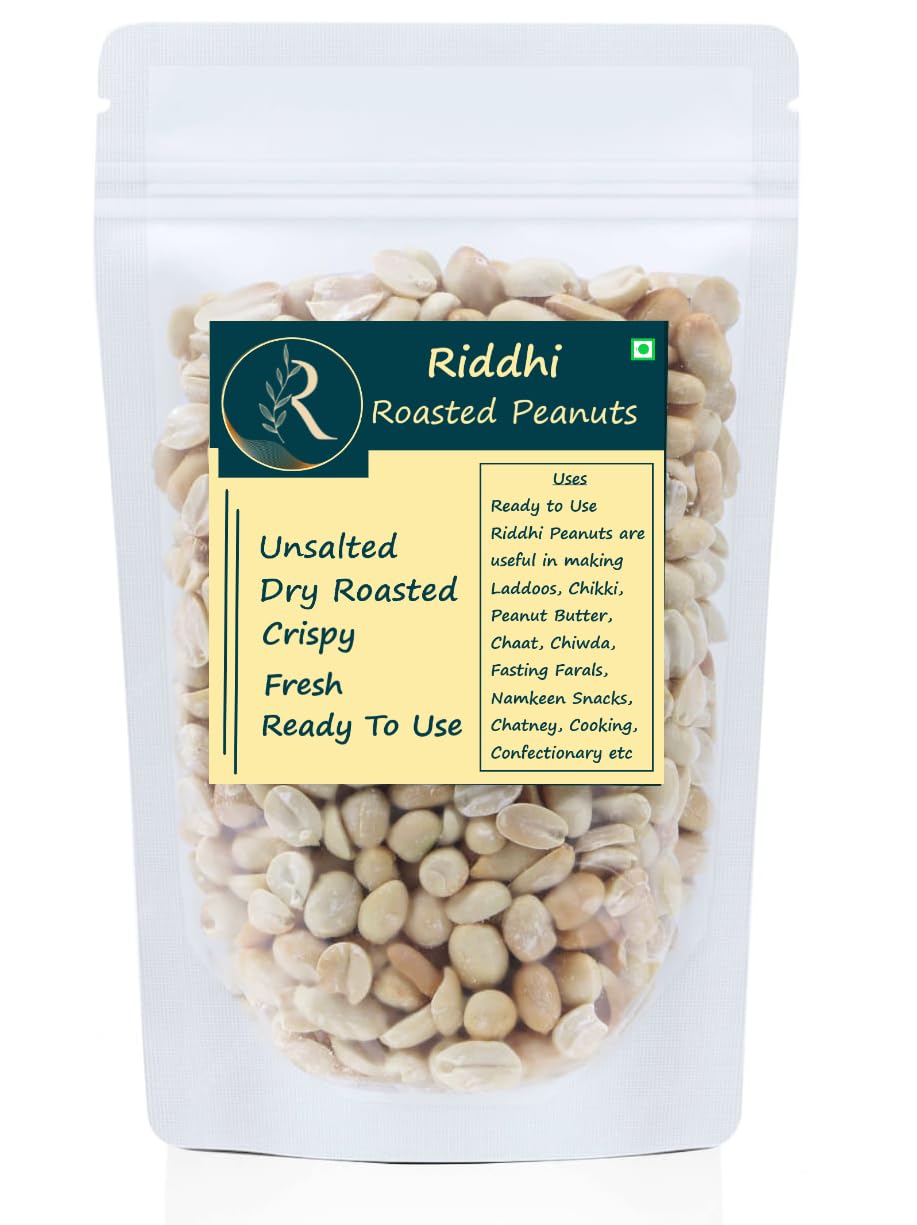 Riddhi Roasted Peanuts, Unsalted, Dry Roasted, Crispy, Fresh, Skin Removed, Ready to Use Peanuts 200 Grams - Pack of 2(Total 400Grams) (B0D49D9QN7) Amazon Price History, Amazon Price Tracker