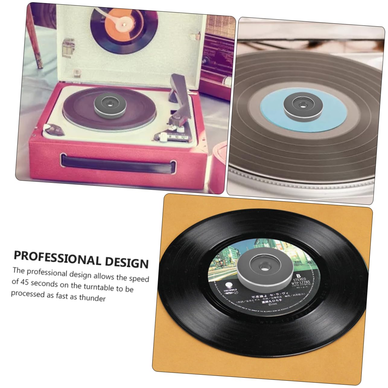 OSALADI Adattatore Leggero Da 45 Giri Da 5 Pezzi Per in Vinile Da 7 Pollici Accessorio Per Giradischi Facile Da Usare