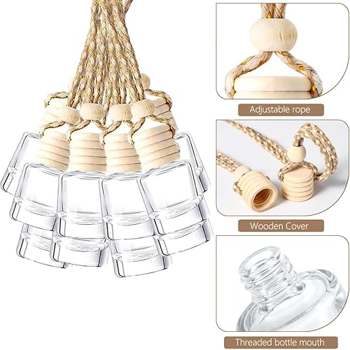 Miniatura 4 de 10 unids aromaterapia difusor de coche collar coche vehículo ambientador esencial difusor aceite fragancia aromaterapia botellas