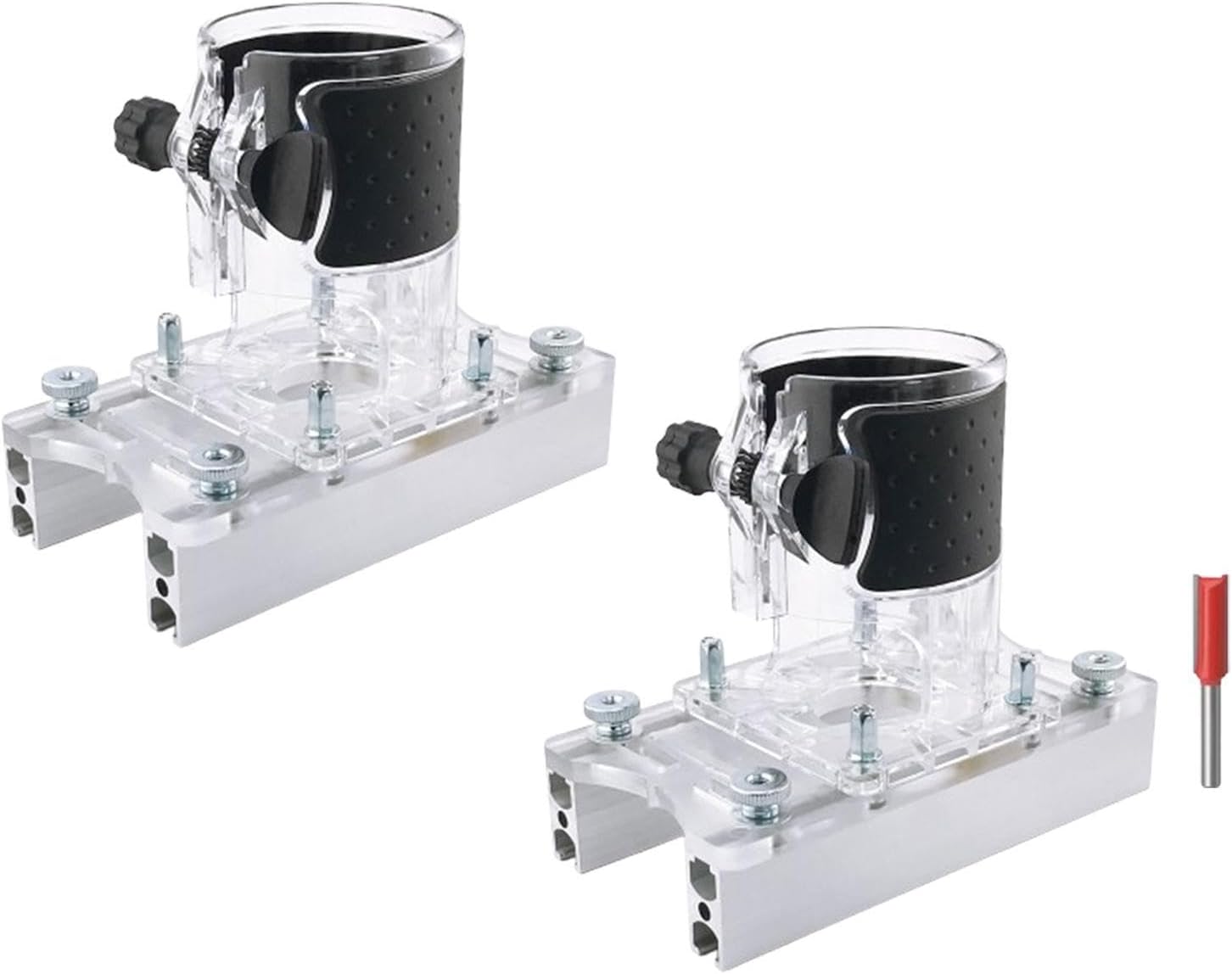 predolo Router Base Accessories for Woodworking, Slotted Design And Fastening Bracket for Closet Bookcase, without Milling Tool