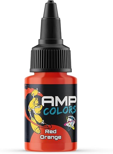 Miniatura 3 de Monument Hobbies 007-Pro - Pintura acrílica naranja acrílica para modelos de plástico pintura en miniatura tapa sin obstrucciones viene cargada con